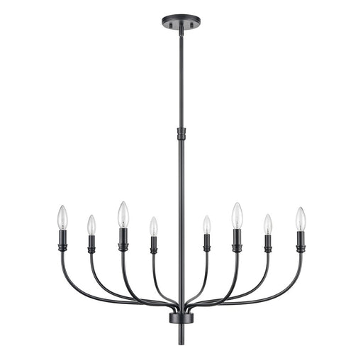 Atlas Lighting Newland 34'' Wide 8Lt Chandelier, Matte Black