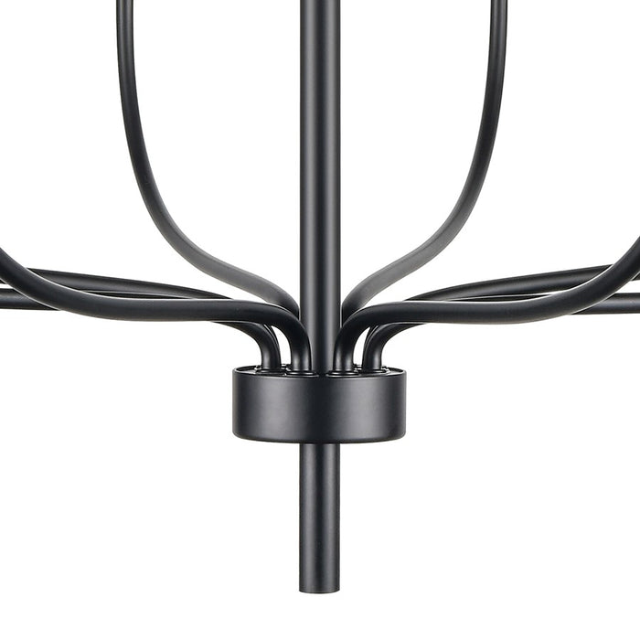 Atlas Lighting Newland 34'' Wide 8Lt Chandelier, Matte Black