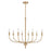 Atlas Lighting Newland 34'' Wide 8Lt Chandelier, Satin Brass