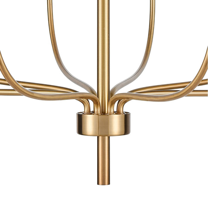 Atlas Lighting Newland 34'' Wide 8Lt Chandelier, Satin Brass