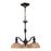 Atlas Lighting Norwich 21'' Wide 3Lt Chandelier, Oiled Bronze/Amber