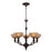 Atlas Lighting Norwich 28'' Wide 5Lt Chandelier, Oiled Bronze/Amber
