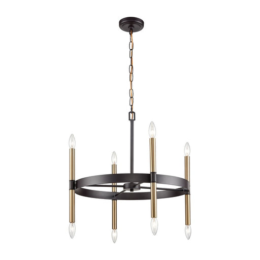 Atlas Lighting Notre Dame 24'' Wide 6Lt Chandelier, Bronze/Gold