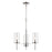 Atlas Lighting Oakland 19'' Wide 3Lt Chandelier, Chrome/Clear