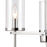 Atlas Lighting Oakland 19'' Wide 3Lt Chandelier, Chrome/Clear