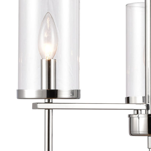 Atlas Lighting Oakland 19'' Wide 3Lt Chandelier, Chrome/Clear