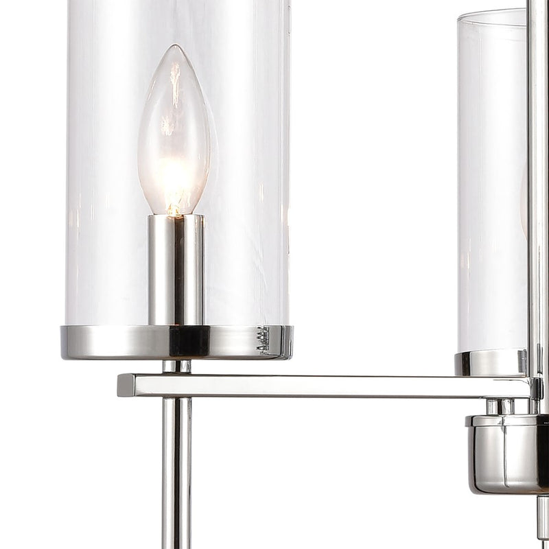 Atlas Lighting Oakland 19in 3-Light Chandelier | Modern Chrome and Clear Glass | Dining Room & Kitchen Island | 19 x 19 x 23 in | Model CL11277-CH