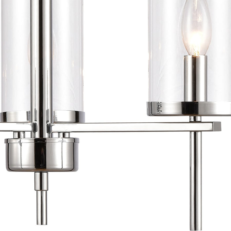 Atlas Lighting Oakland 19in 3-Light Chandelier | Modern Chrome and Clear Glass | Dining Room & Kitchen Island | 19 x 19 x 23 in | Model CL11277-CH