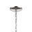 Atlas Lighting Oakland 25'' Wide 5Lt Chandelier, Chrome/Clear