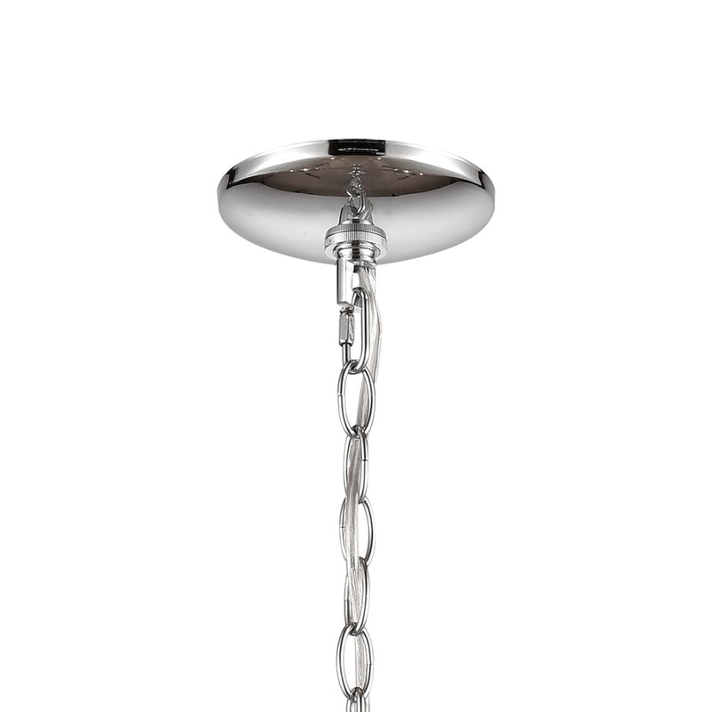 Atlas Lighting Oakland 25in 5-Light Chandelier | Modern Chrome and Clear Glass | Dining Room & Kitchen Island | 25 x 25 x 23 in | Model CL11278-CH