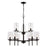 Atlas Lighting Oakland 28.5'' Wide 9Lt Chandelier, Black/Clear