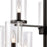 Atlas Lighting Oakland 28.5'' Wide 9Lt Chandelier, Black/Clear