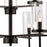 Atlas Lighting Oakland 28.5'' Wide 9Lt Chandelier, Black/Clear