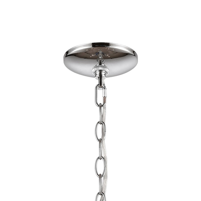 Atlas Lighting Oakland 28.5'' Wide 9Lt Chandelier, Chrome/Clear