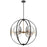 Atlas Lighting Oriah 28'' Wide 6Lt Chandelier, Matte Black/Silver
