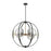 Atlas Lighting Oriah 28'' Wide 6Lt Chandelier, Matte Black/Silver