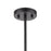 Atlas Lighting Oriah 28'' Wide 6Lt Chandelier, Matte Black/Silver