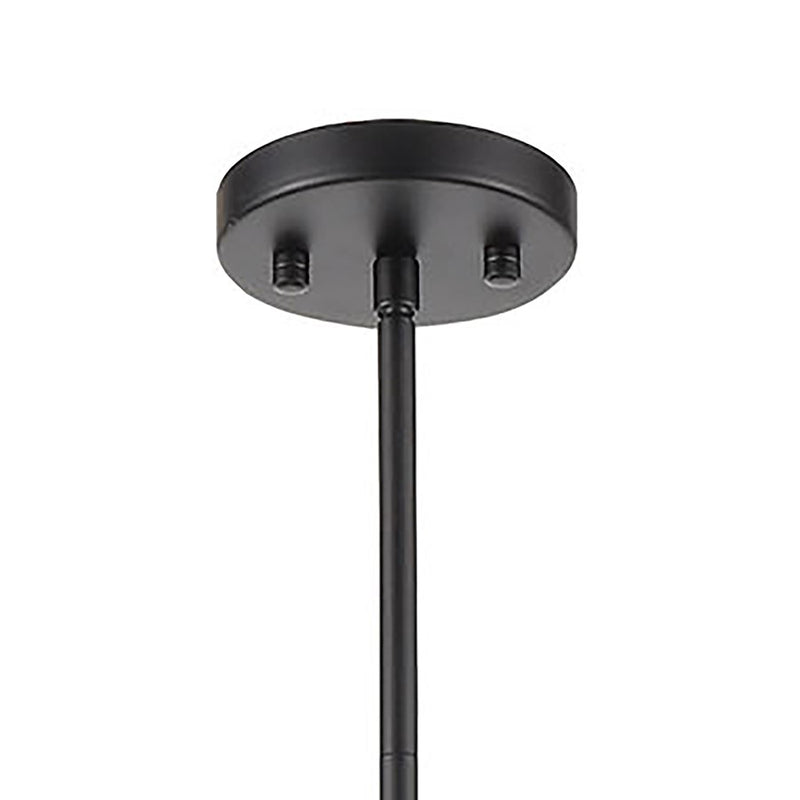 Atlas Lighting Oriah 28in 6-Light Chandelier | Modern Matte Black and Satin Brass with Silver Mercury Glass | Dining Room & Living | Model CL11280-BK