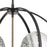 Atlas Lighting Oriah 28'' Wide 6Lt Chandelier, Matte Black/Silver