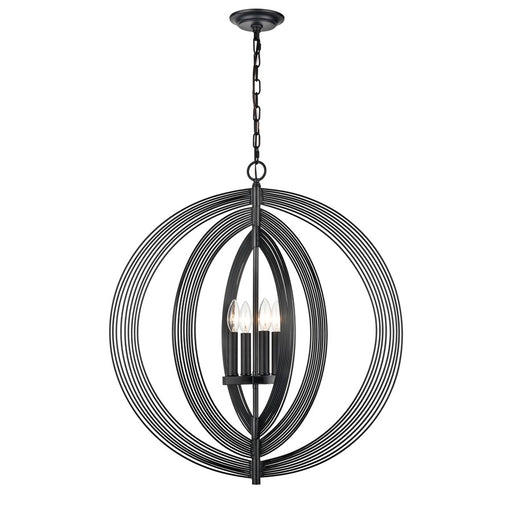 Atlas Lighting Orme 27'' Wide 4Lt Chandelier, Black