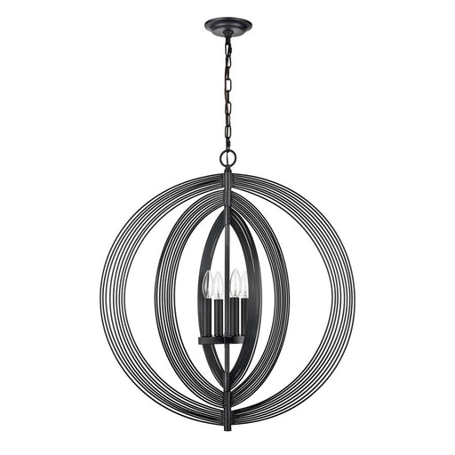 Atlas Lighting Orme 27'' Wide 4Lt Chandelier, Black