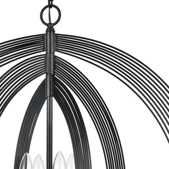 Atlas Lighting Orme 27'' Wide 4Lt Chandelier, Black