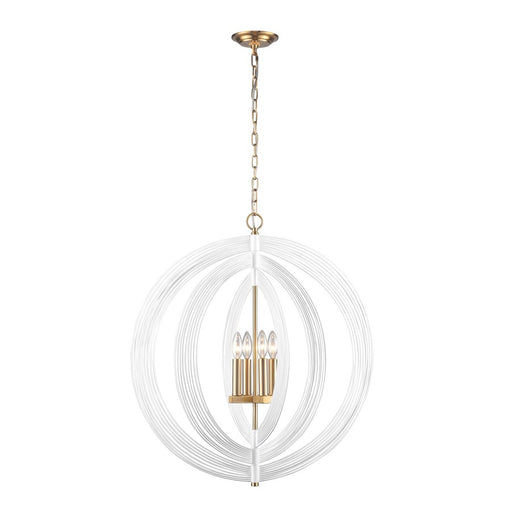Atlas Lighting Orme 27'' Wide 4Lt Chandelier, White