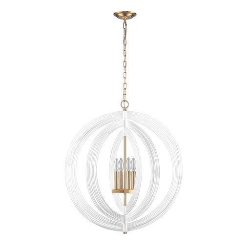 Atlas Lighting Orme 27'' Wide 4Lt Chandelier, White