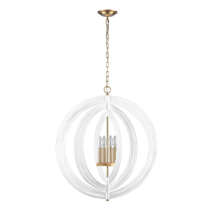 Atlas Lighting Orme 27'' Wide 4Lt Chandelier, White