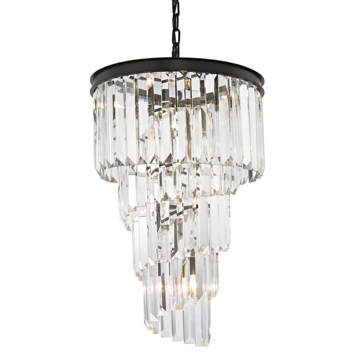 Atlas Lighting Palacial 16'' Wide 6Lt Chandelier, Bronze/Clear