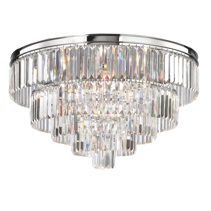 Atlas Lighting Palacial 31'' Wide 6Lt Chandelier, Chrome/Clear