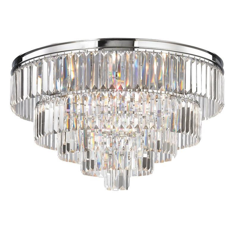 Atlas Lighting Palacial 31in 6-Light Chandelier | Traditional Polished Chrome and Clear Crystal | Dining Room & Foyer | Model CL11286-CH