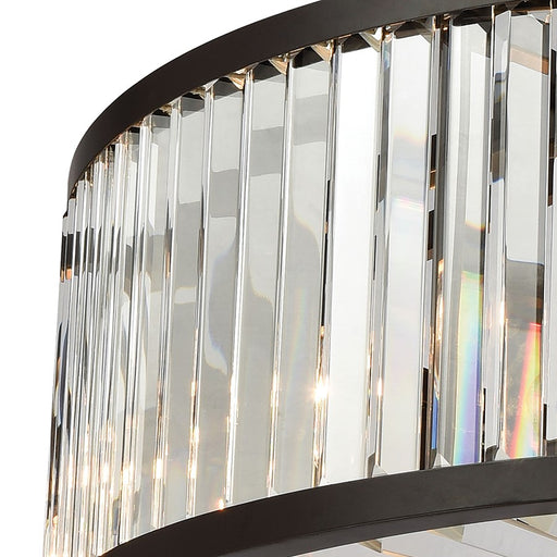 Atlas Lighting Palacial 35'' Wide 11Lt Chandelier, Bronze/Clear