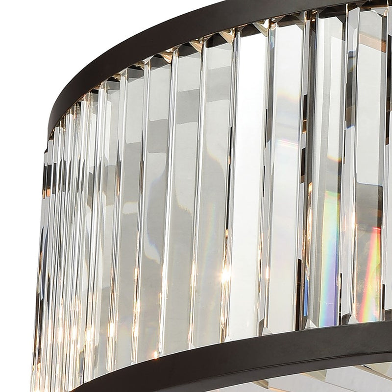 Atlas Lighting Palacial 35in 11-Light Chandelier | Traditional Oil Rubbed Bronze and Clear Crystal | Dining Room & Foyer | Model CL11287-BZ