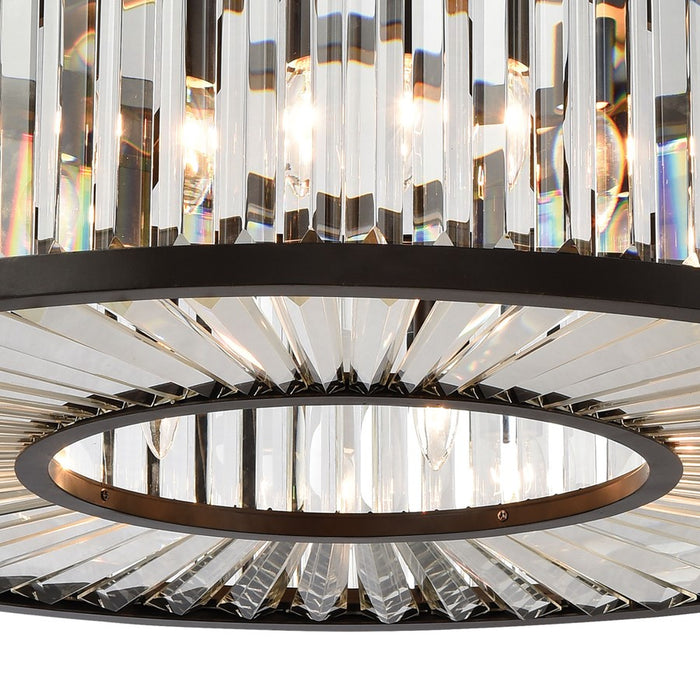 Atlas Lighting Palacial 35'' Wide 11Lt Chandelier, Bronze/Clear