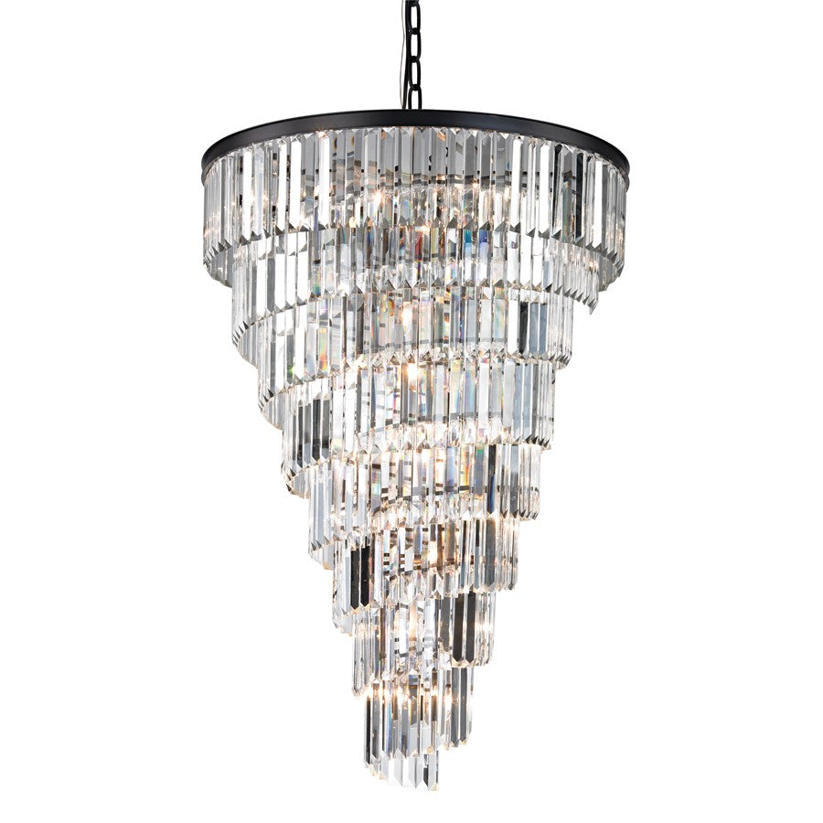 Atlas Lighting Palacial 36'' Wide 15Lt Chandelier, Bronze/Clear
