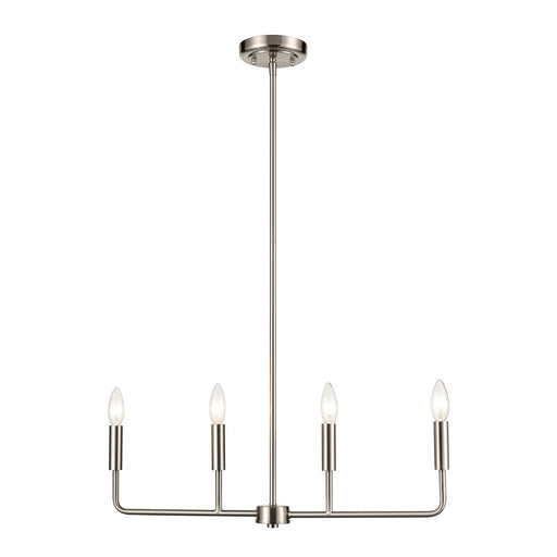 Atlas Lighting Park Slope 25'' Wide 4Lt Chandelier, Brushed Nickel