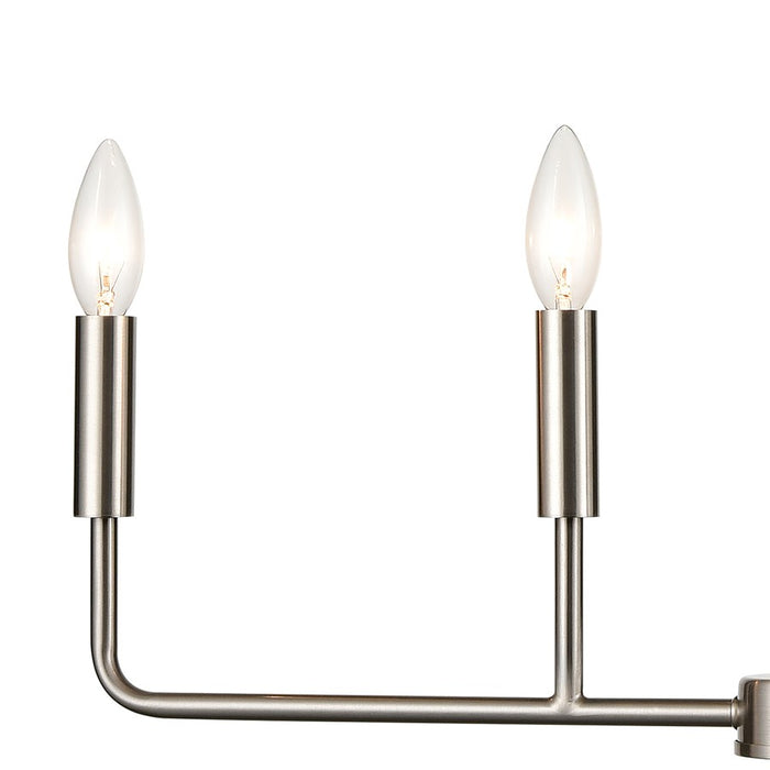 Atlas Lighting Park Slope 25'' Wide 4Lt Chandelier, Brushed Nickel