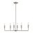 Atlas Lighting Park Slope 31'' Wide 6Lt Chandelier, Brushed Nickel