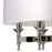 Atlas Lighting Pembroke 24'' Wide 6Lt Chandelier, Nickel/Silver