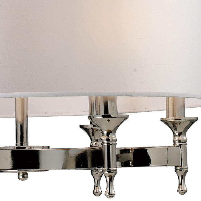 Atlas Lighting Pembroke 24'' Wide 6Lt Chandelier, Nickel/Silver