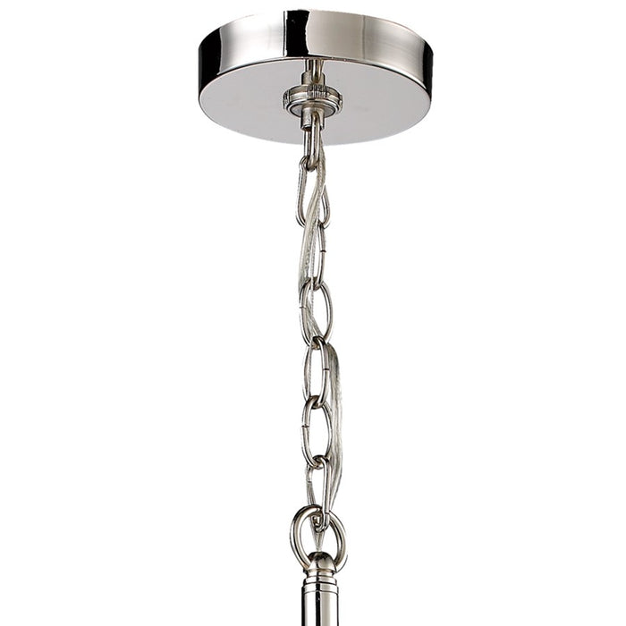 Atlas Lighting Pembroke 24'' Wide 6Lt Chandelier, Nickel/Silver