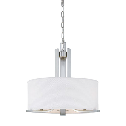 Atlas Lighting Pendenza 20'' Wide 3Lt Chandelier, Nickel/White