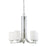 Atlas Lighting Pendenza 23.5'' Wide 5Lt Chandelier, Nickel/White