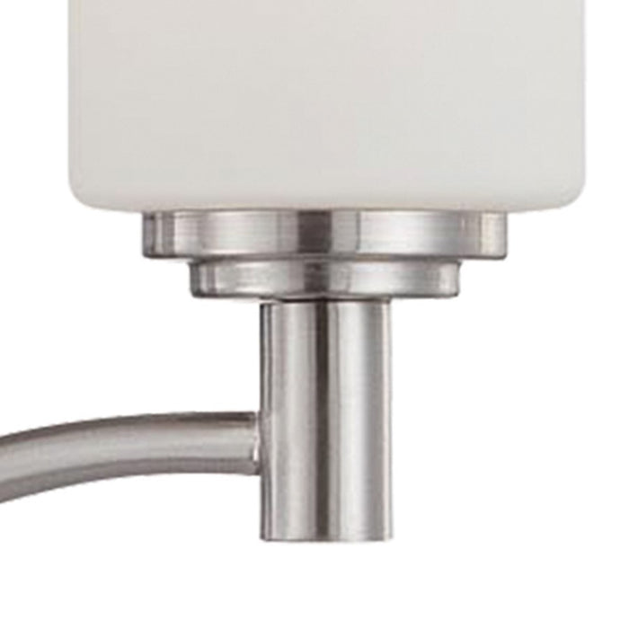 Atlas Lighting Pittman 20''W 3Lt Chandelier, Brushed Nickel/White