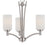 Atlas Lighting Pittman 20''W 3Lt Chandelier, Brushed Nickel/White
