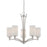 Atlas Lighting Pittman 24''W 5Lt Chandelier, Brushed Nickel/White