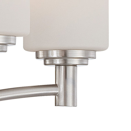 Atlas Lighting Pittman 24''W 5Lt Chandelier, Brushed Nickel/White