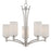 Atlas Lighting Pittman 24''W 5Lt Chandelier, Brushed Nickel/White