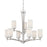 Atlas Lighting Pittman 31''W 9Lt Chandelier, Brushed Nickel/White